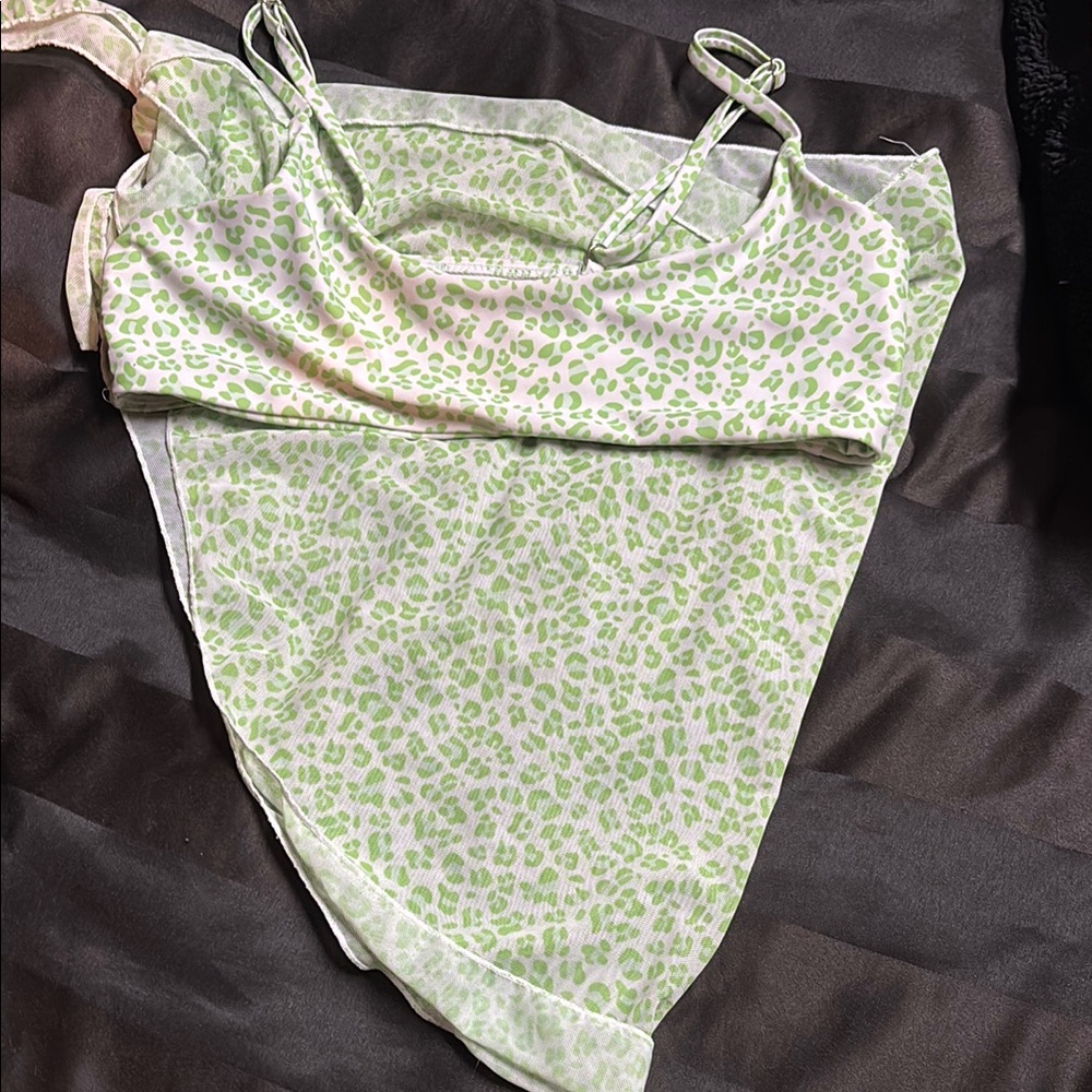 Green Leopard Print Camisole